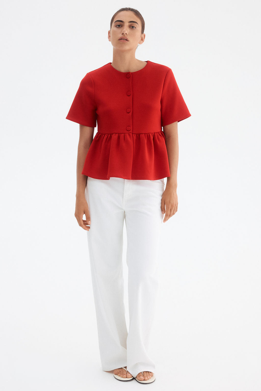 Top efecto neopreno con peplum - H&m фото 2