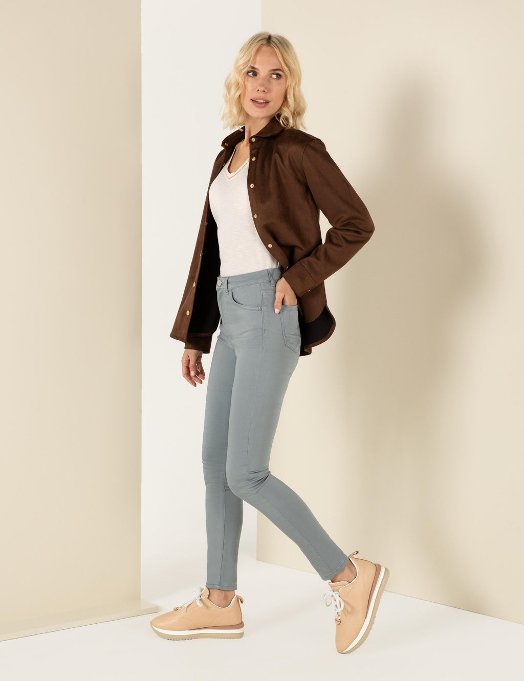 Mint Skinny Fit Kanvas Pantolon - Pierre cardin фото 3