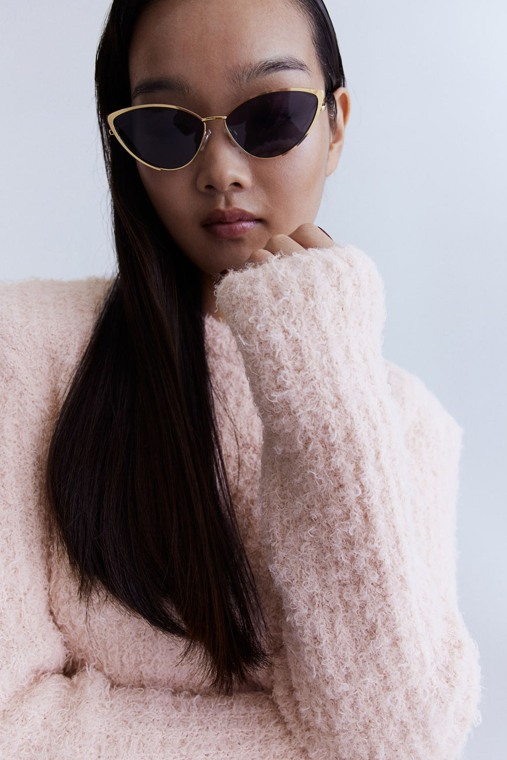 Jersey en punto efecto pelo con hombreras - H&m фото 2