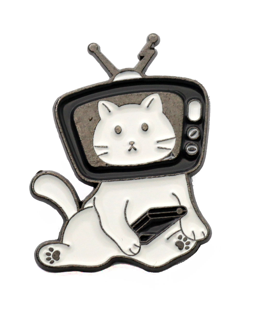 Металлический значок Кот в телевизоре - Krumpy фото 4