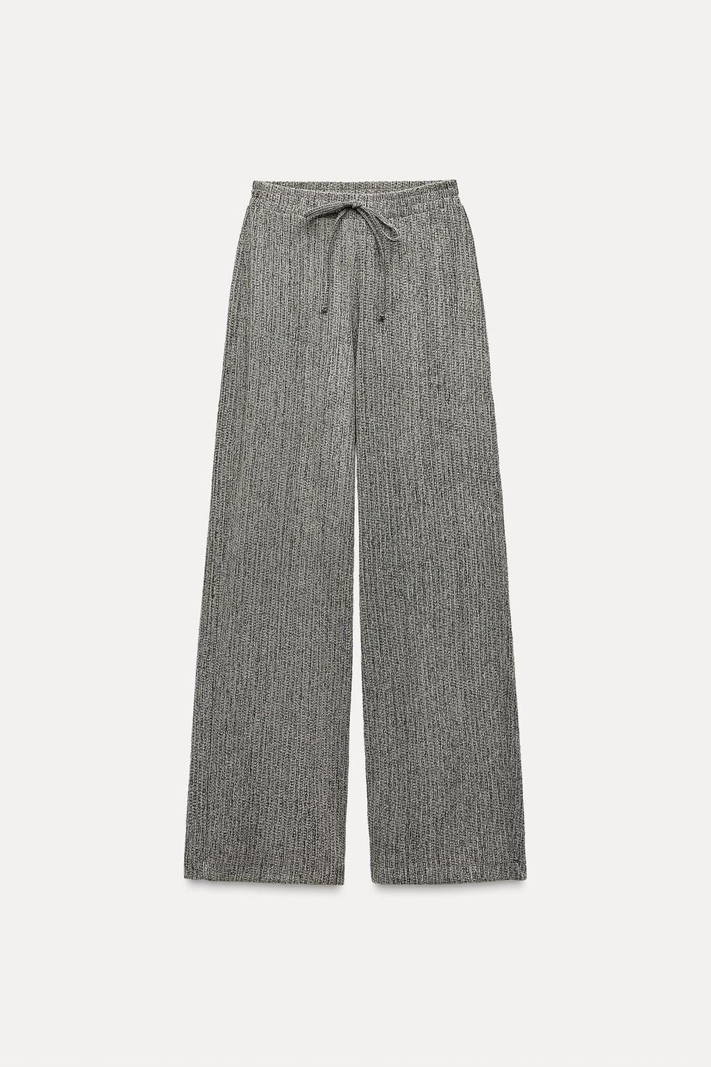 TEXTURED STRAIGHT-LEG TROUSERS - Zara фото 19