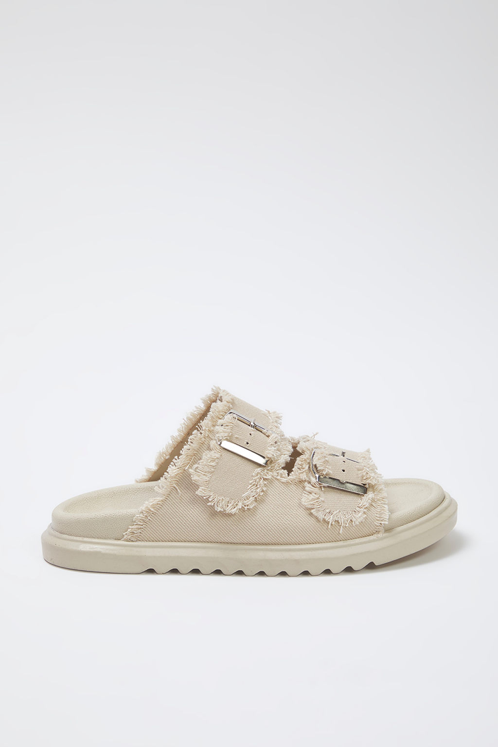 Trendyolmilla Shoes Ekru Denim Puskullu Toka Detayl? Cift Bantl? Kad?n Terlik TAKSS25TE00038  фото 10