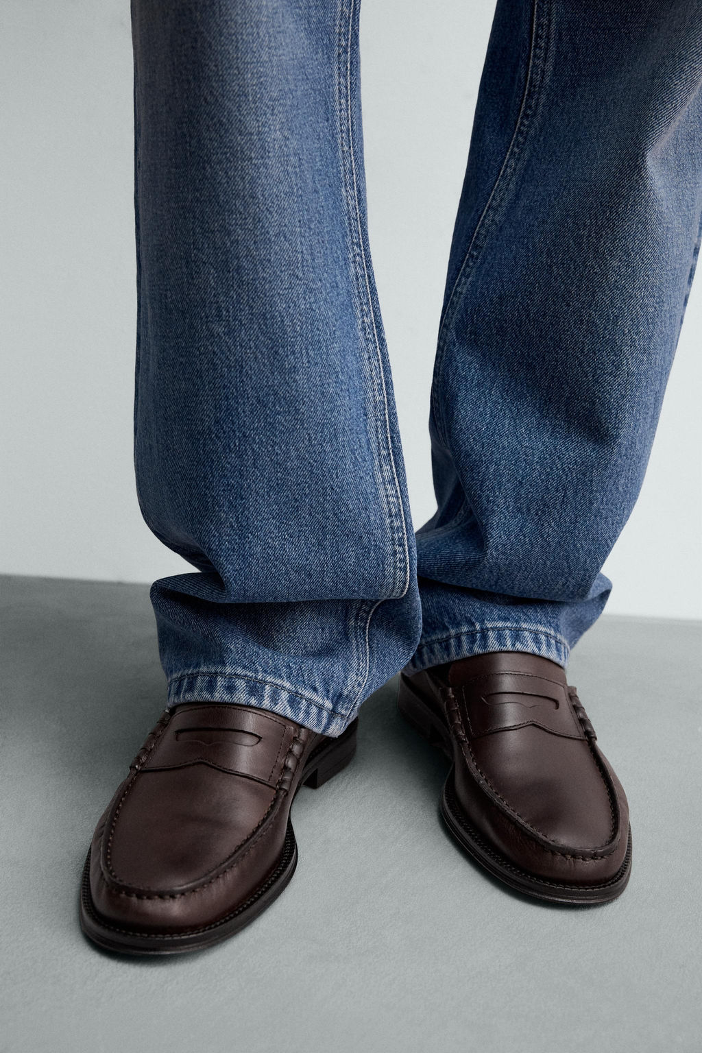 LEATHER PENNY LOAFERS - Zara фото 10