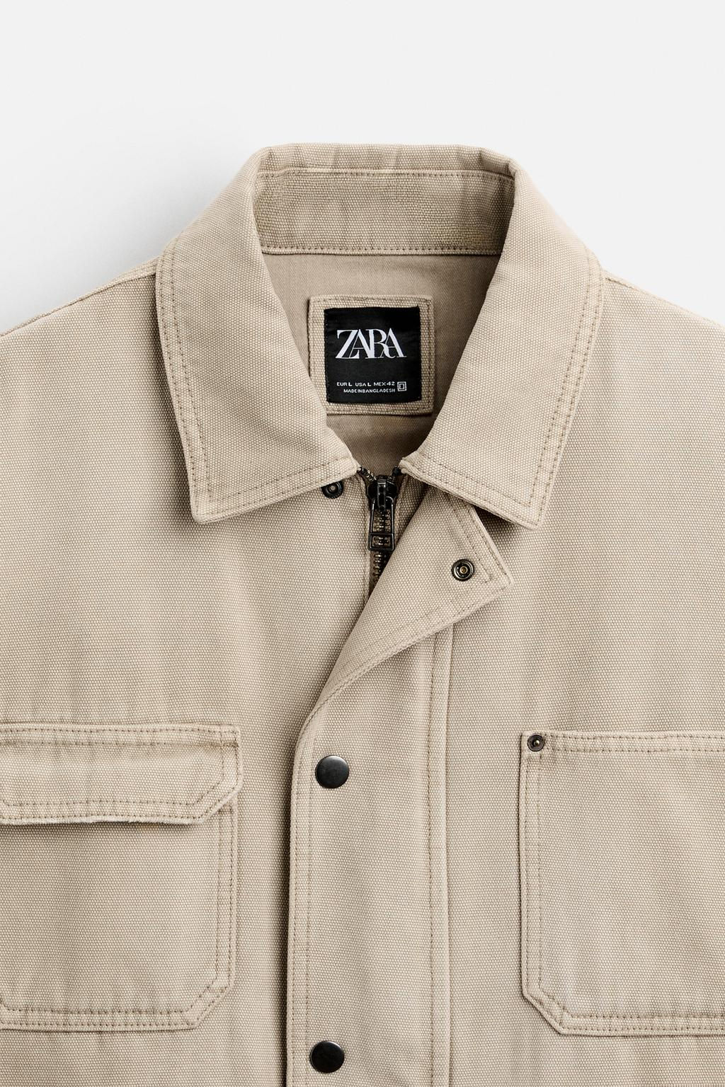 FADED CANVAS JACKET - LIMITED EDITION - Zara фото 9