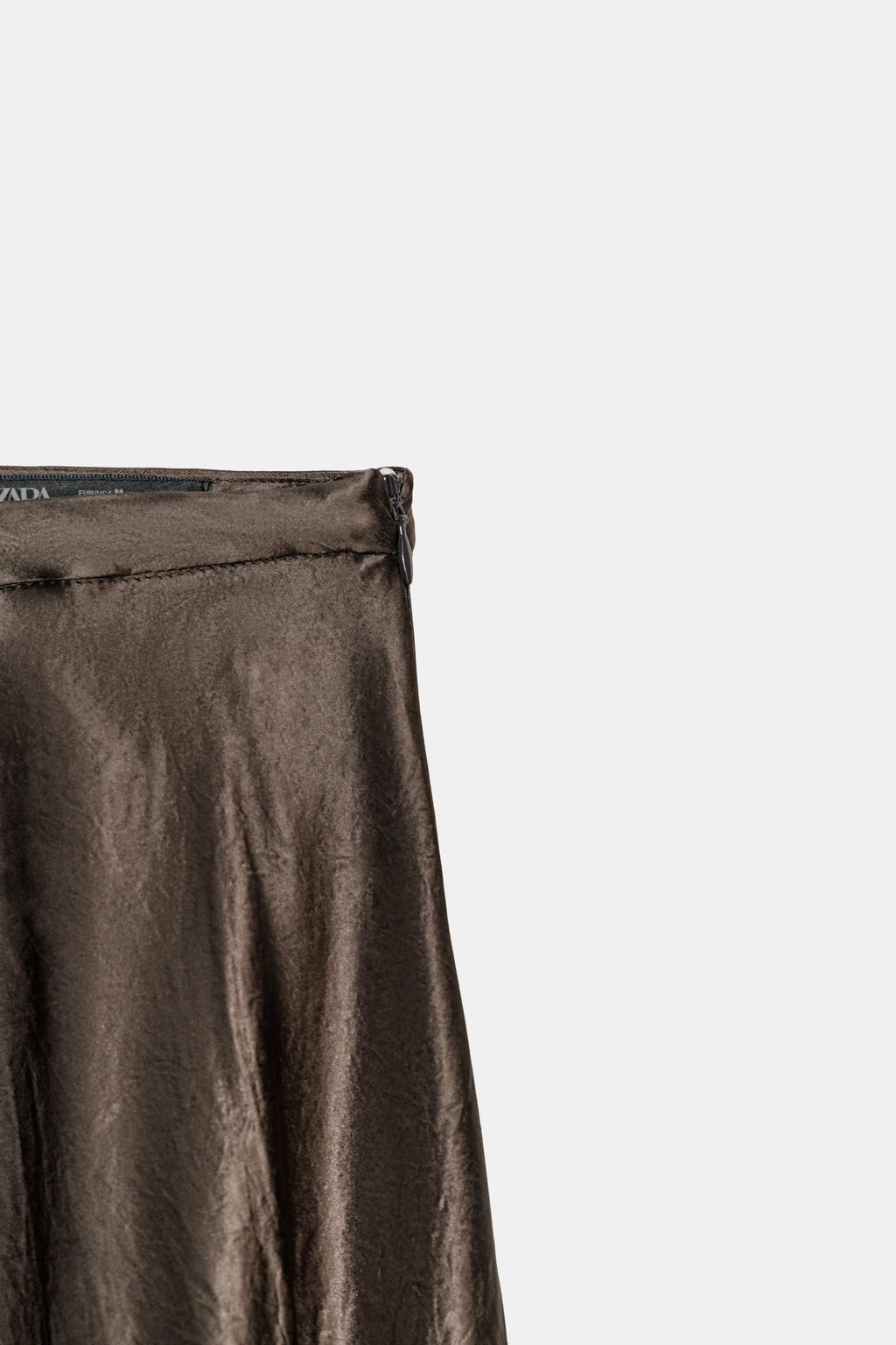 ZW COLLECTION LIMITED EDITION SATIN MIDI SKIRT - Zara фото 6