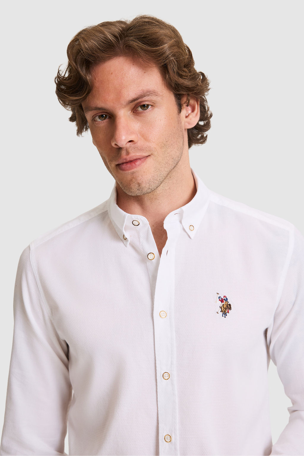 Erkek Beyaz Uzun Kollu Basic G_mlek - U.s. polo assn фото 2