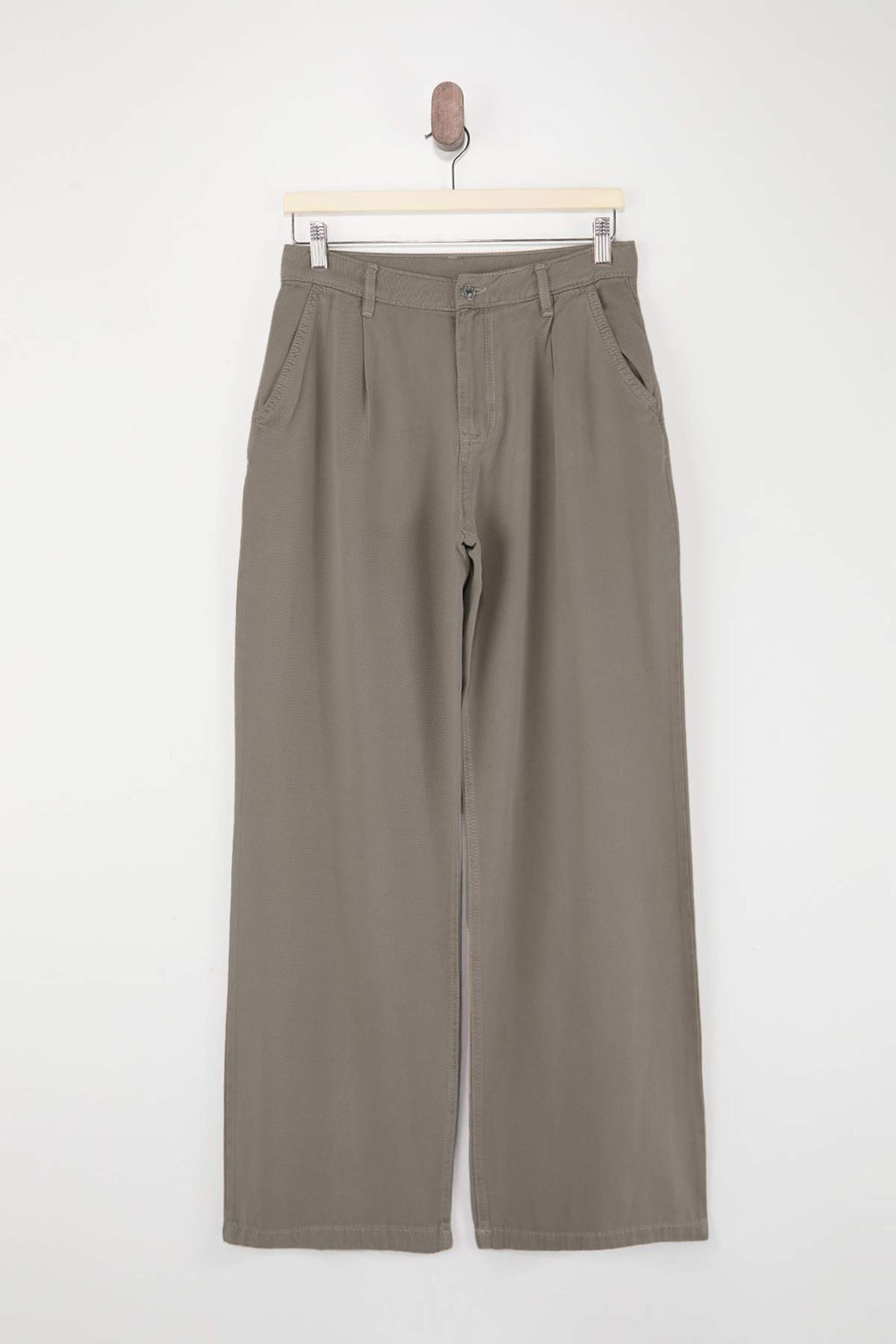 Tas DOKUMLU Tencel Kar?s?ml? Yuksek Bel Wide Leg Jeans TWOSS26JE00171 - Trendyolmilla фото 5