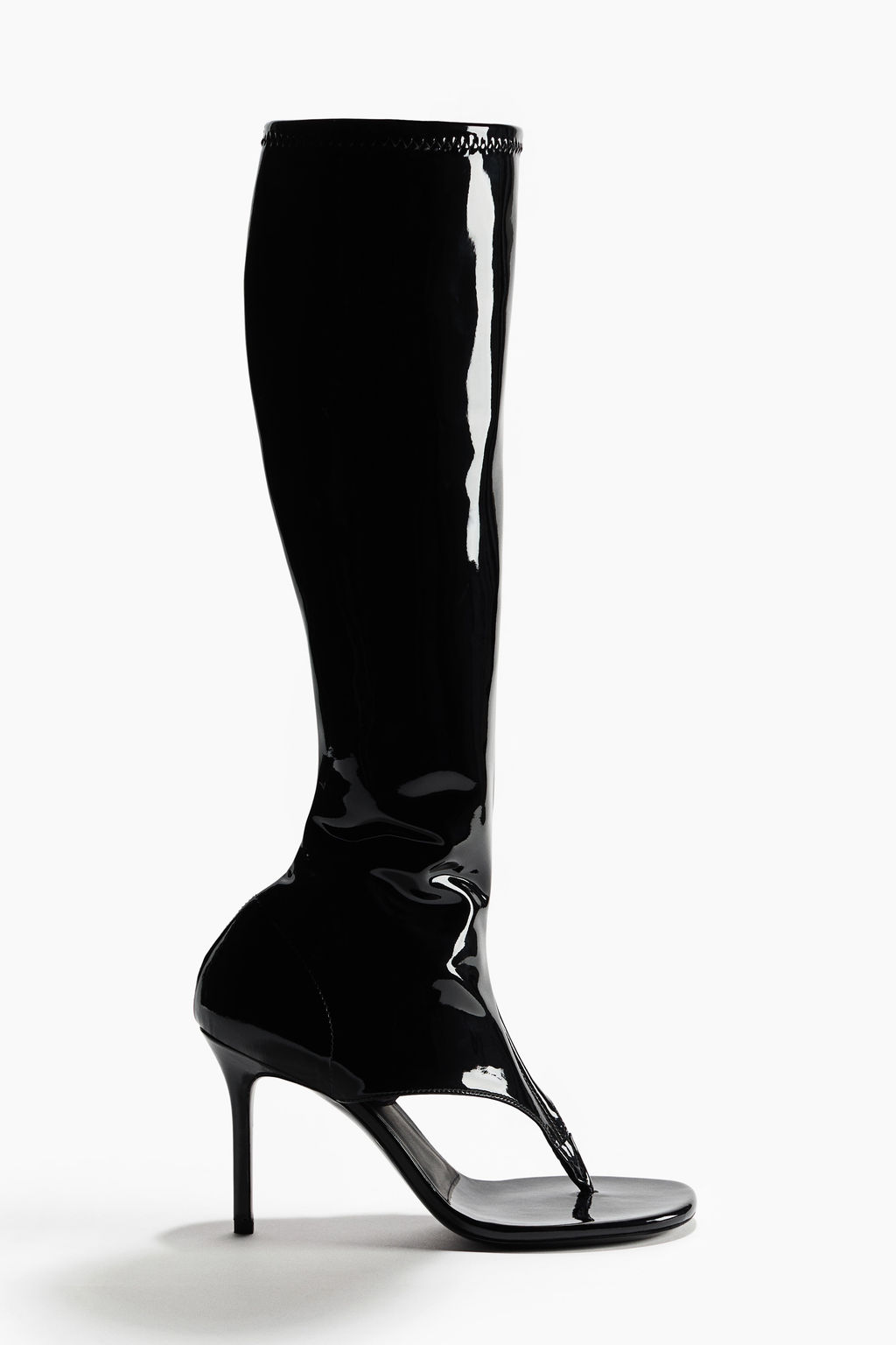 Botas calcet?n de piel con dise?o cut-out - H&m фото 3