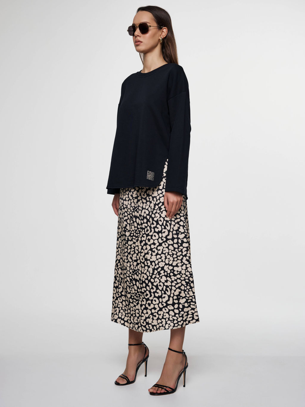 CONTE Юбка А-силуэта из премиальной вискозы LU 2615 leopard - Conte elegant фото 8