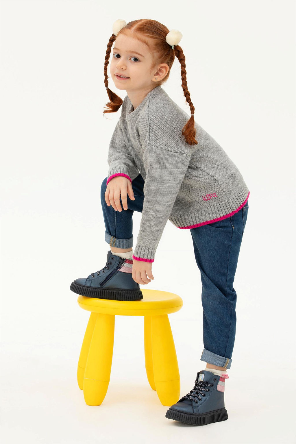 Синие джинсовые брюки для девочек - U.s. polo assn фото 6