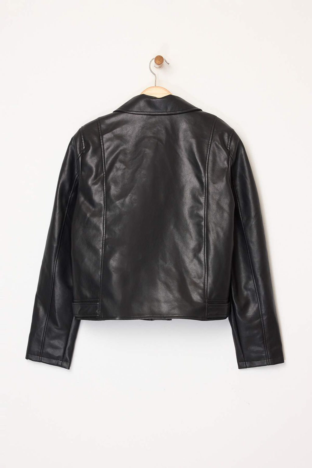 Siyah Fitted Kal?p Suni Deri Biker Ince Ceket Mont TWOAW26MO00083 - Trendyolmilla фото 7