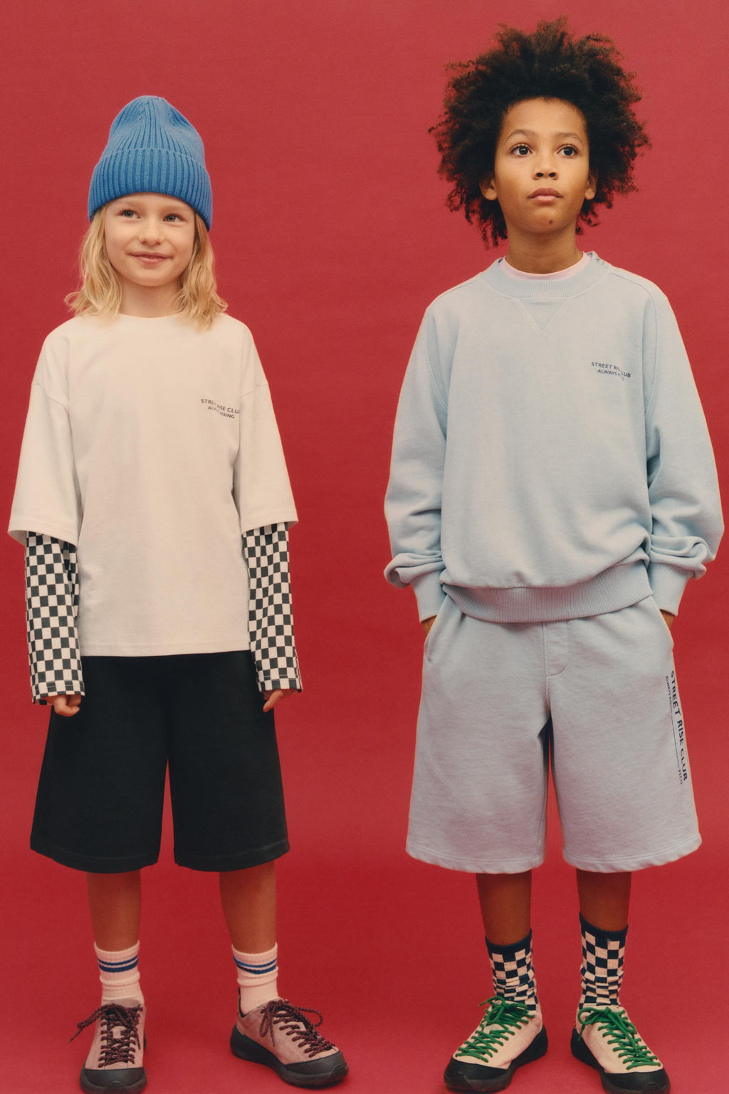 DOUBLE SLEEVE T-SHIRT AND CHECKERBOARD BERMUDA SHORTS SET - Zara фото 18