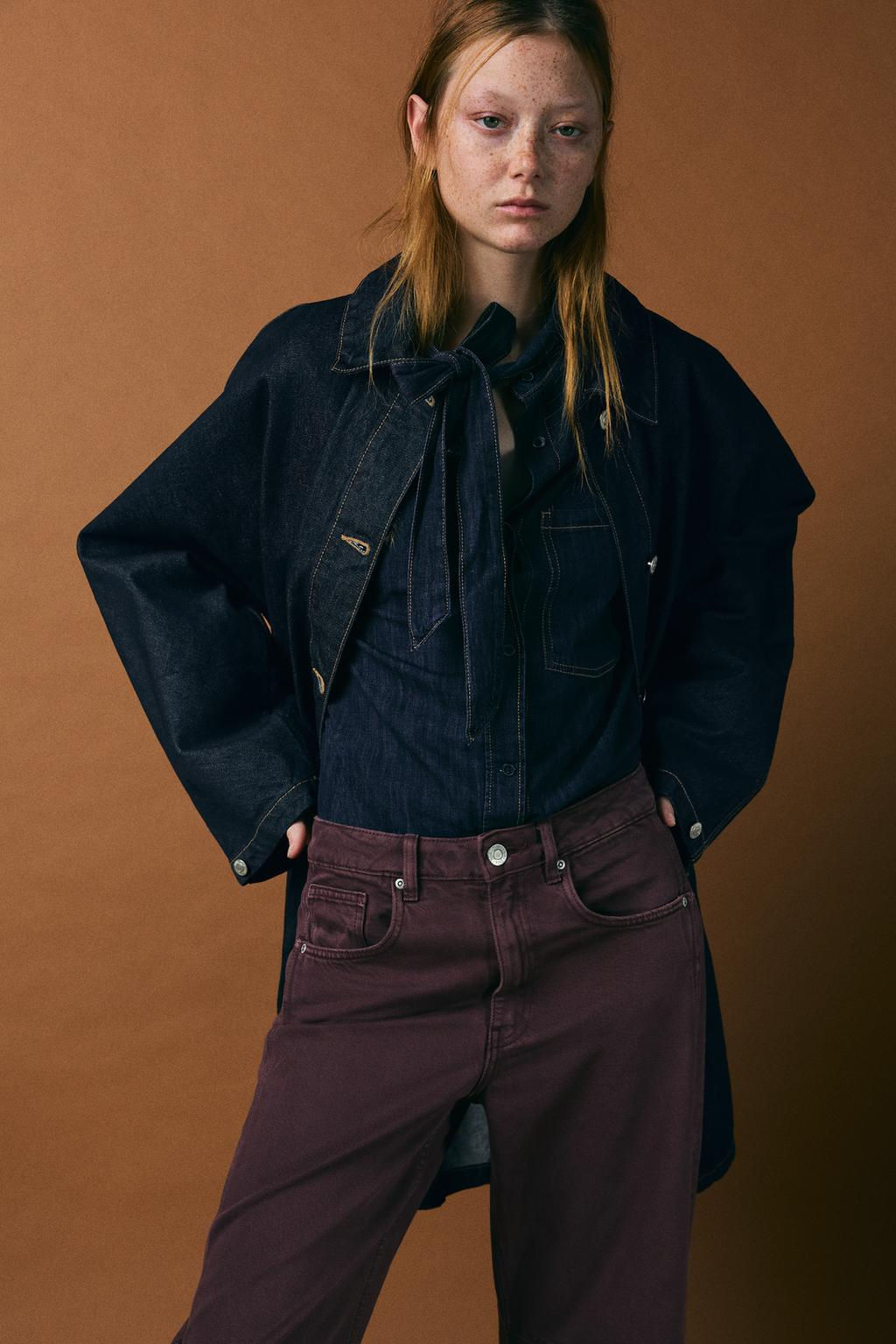 RELAXED BALLOON MID-WAIST TRF JEANS - Zara фото 33