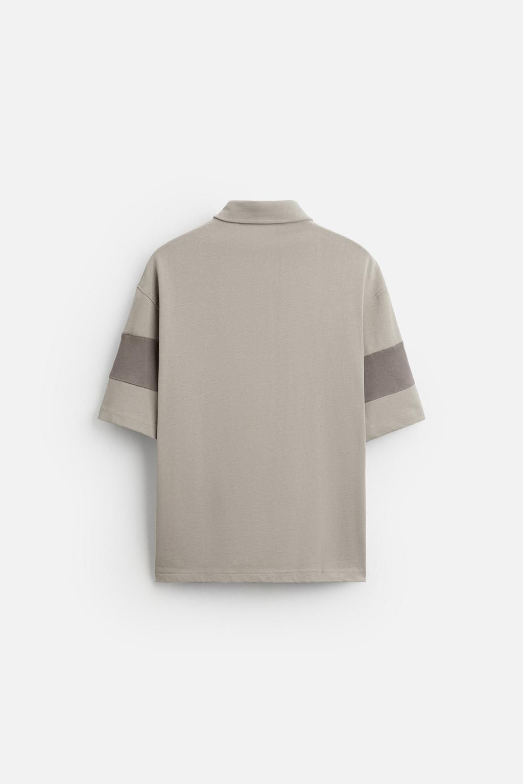 WASHED COLOUR BLOCK POLO SHIRT - Zara фото 8