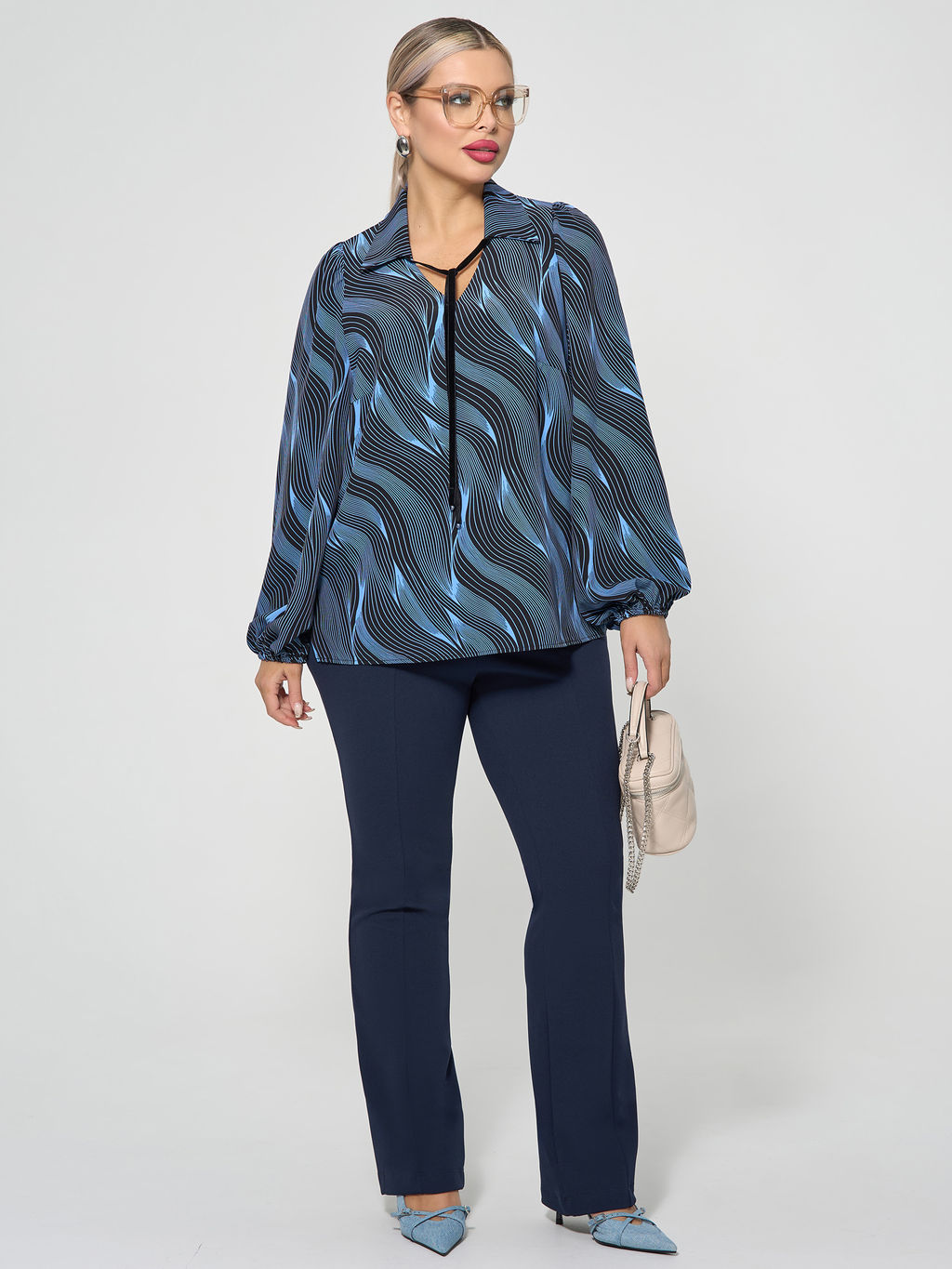 Блузка 0059-27п кремово-белый - Dora фото 17