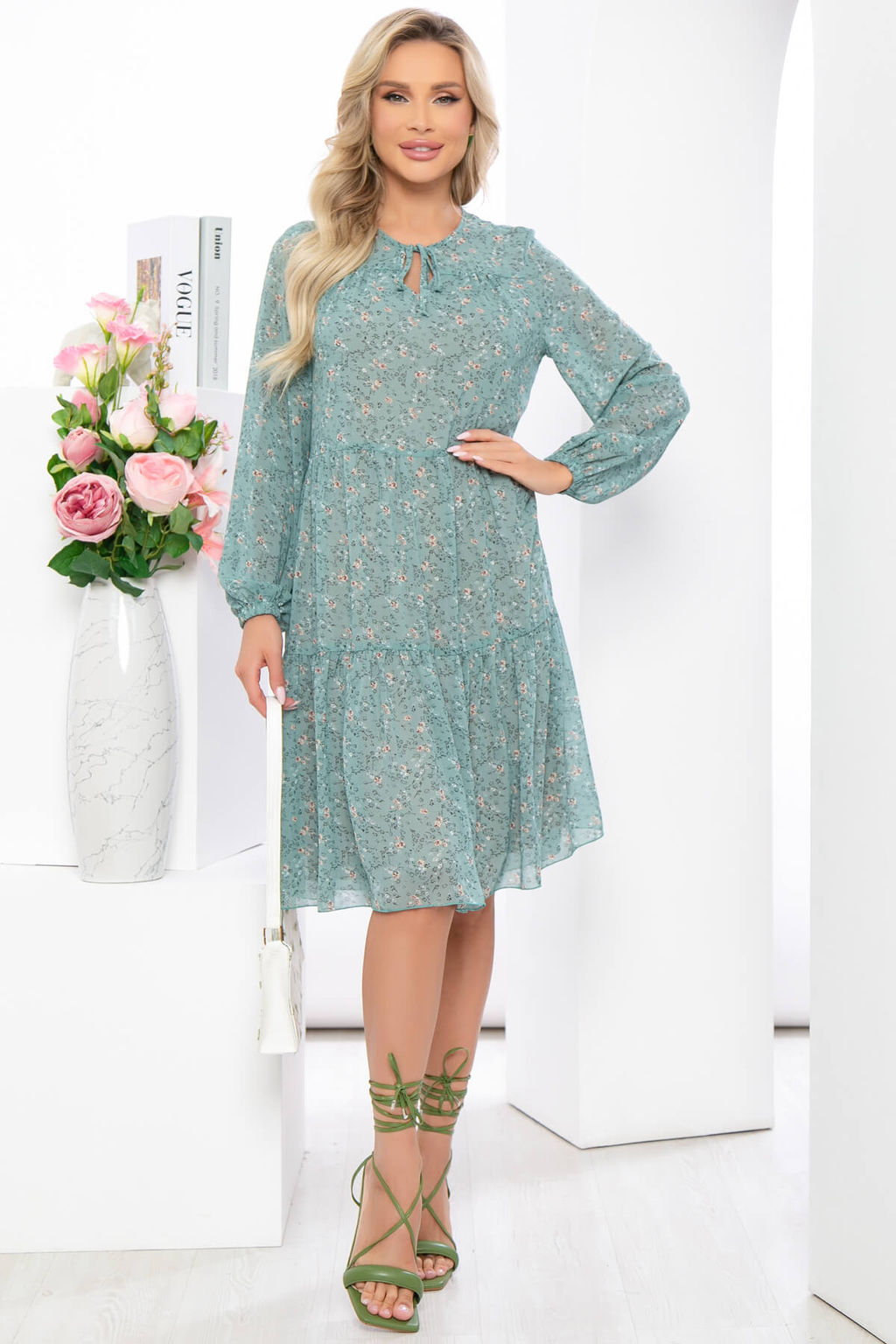 Платье Парадиз (олива) П8784 - Lt collection фото 3