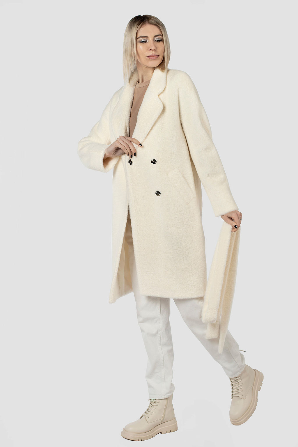 Пальто женское демисезонное (пояс) - El podio фото 16