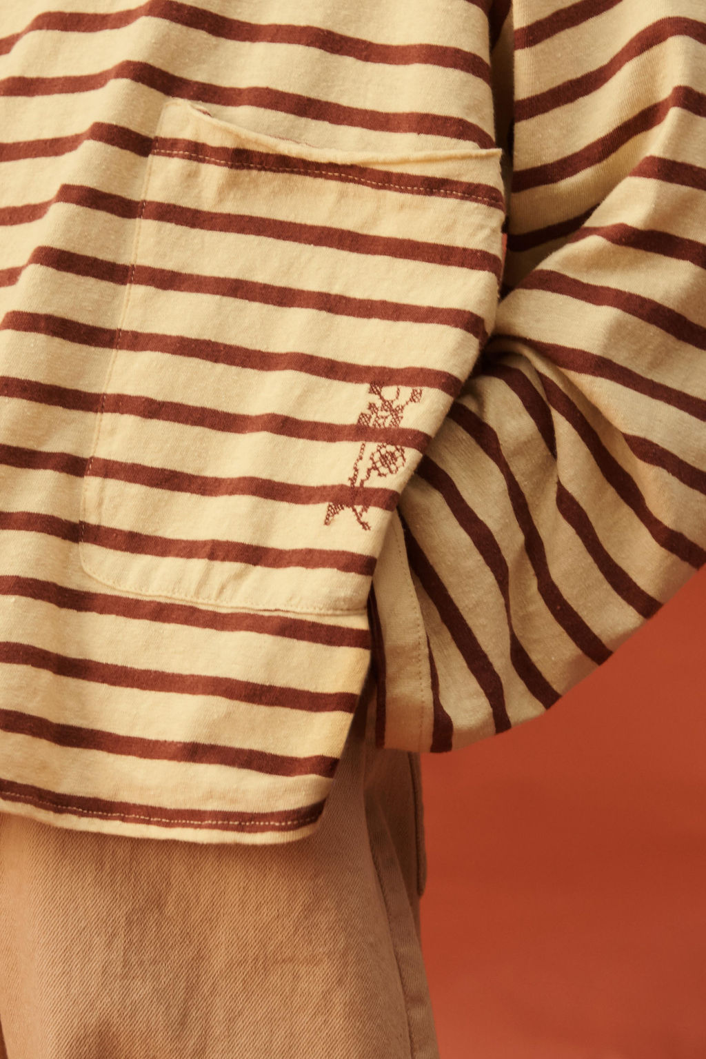 CAMISETA RAYAS FLOR BORDADA LIMITED EDITION / Amarillo - Zara фото 10