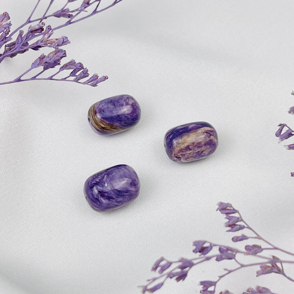 Бусины для украшений из Чароита (3 шт)