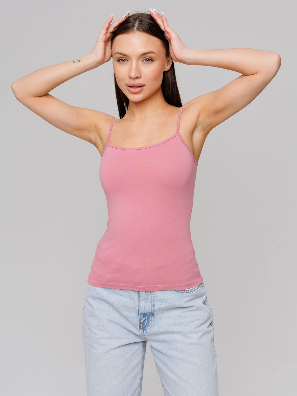 Женская майка на бретелях Lingeamo брусничный ЛТ-07 (22)  фото 10