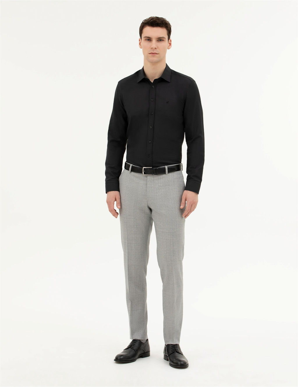 Siyah Slim Fit Uzun Kollu G_mlek