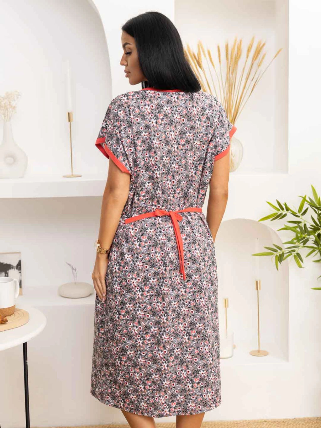 Халат женский, цвет серый