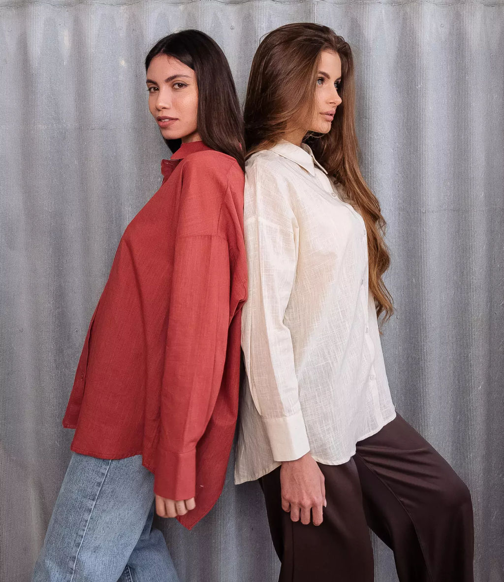 Рубашка #ОБШ1458, кремовый - Dommod фото 2