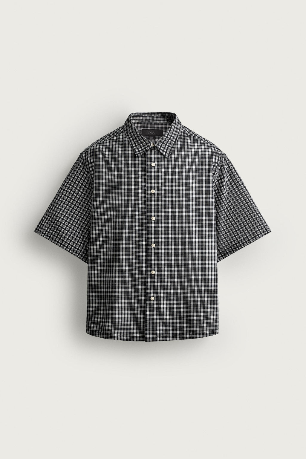 CAMISA RELAXED FIT JACQUARD CUADROS / Azul - Zara фото 7