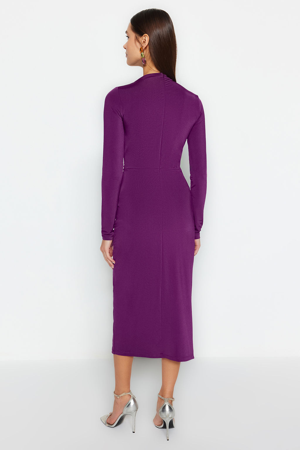 Murdum Vucuda Oturan Orme Pencere/Cut Out Detayl? S?k Abiye Elbise TPRAW24EL00143 - Trendyolmilla фото 6