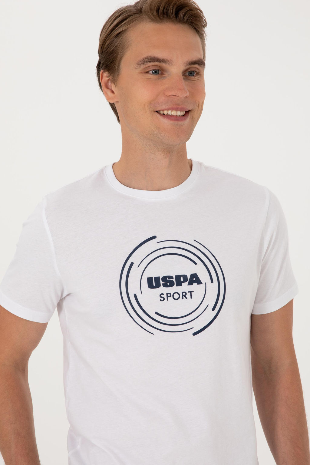 Erkek Regular Fit Bisiklet Yaka Beyaz Ti__rt Sepette S_rpriz _ndirim - U.s. polo assn фото 2