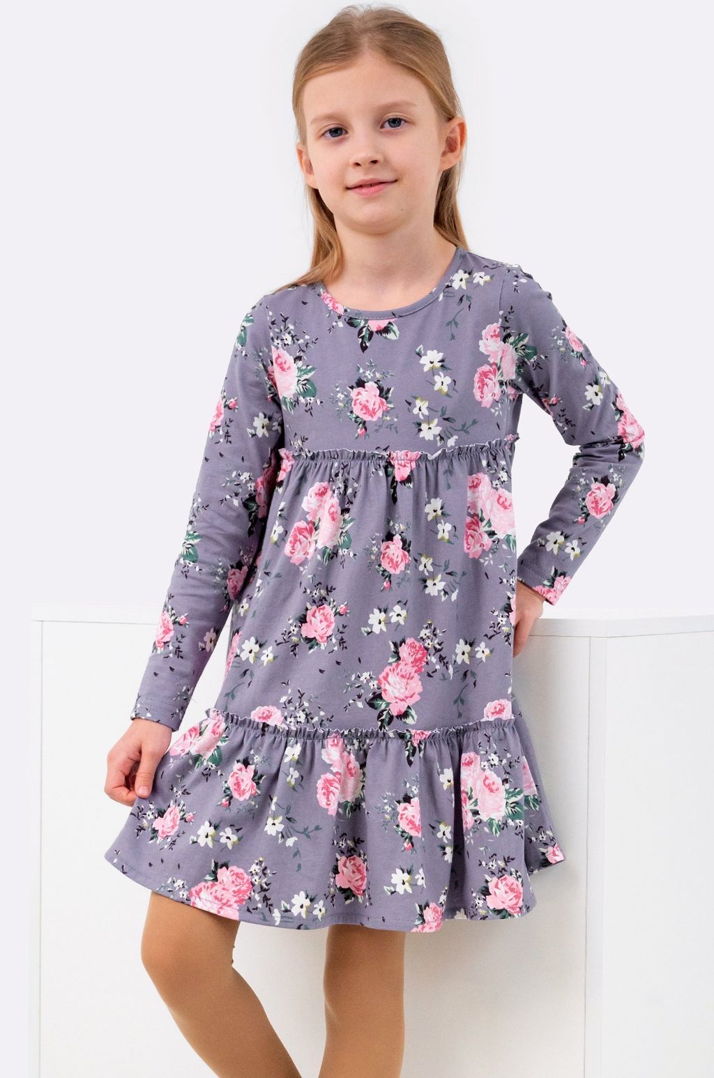 Хлопковое платье для девочки Happy Fox фото 2