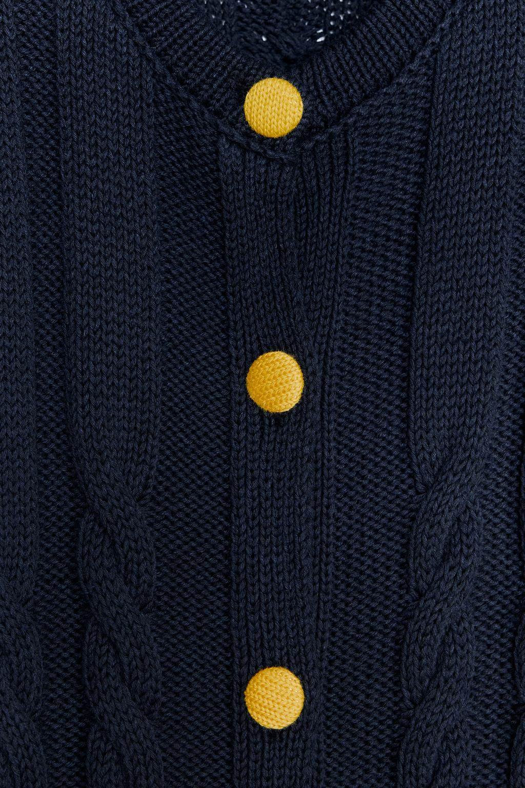 CONTRAST BUTTON KNIT CARDIGAN - Zara фото 6