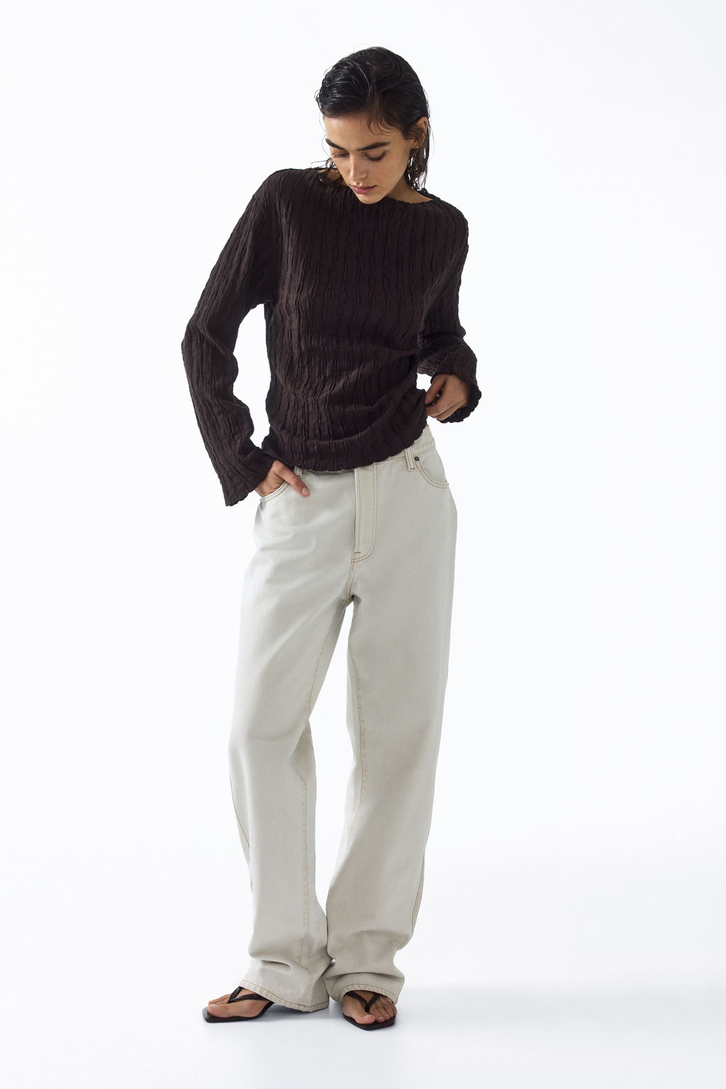 Top con escote barco - H&m фото 7