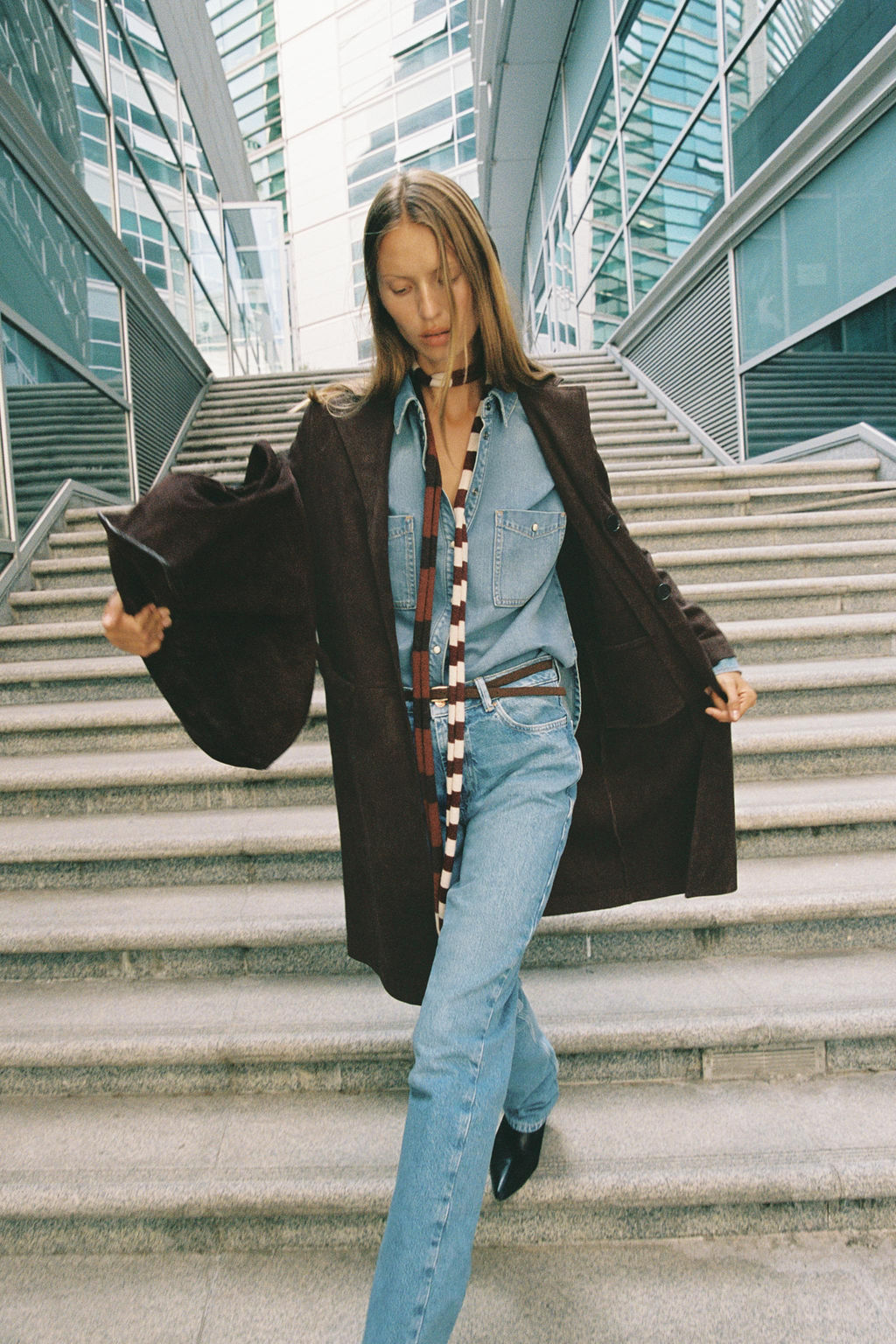 FAUX SUEDE FROCK COAT - Zara фото 4