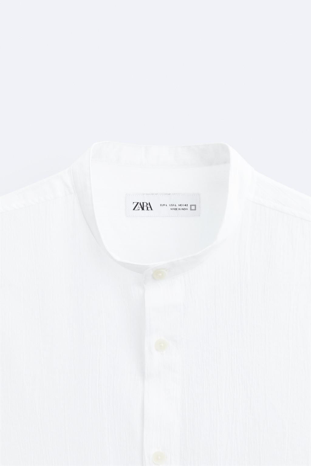 BURUSUK GORUNUMLU PAMUKLU GOMLEK - Zara фото 24