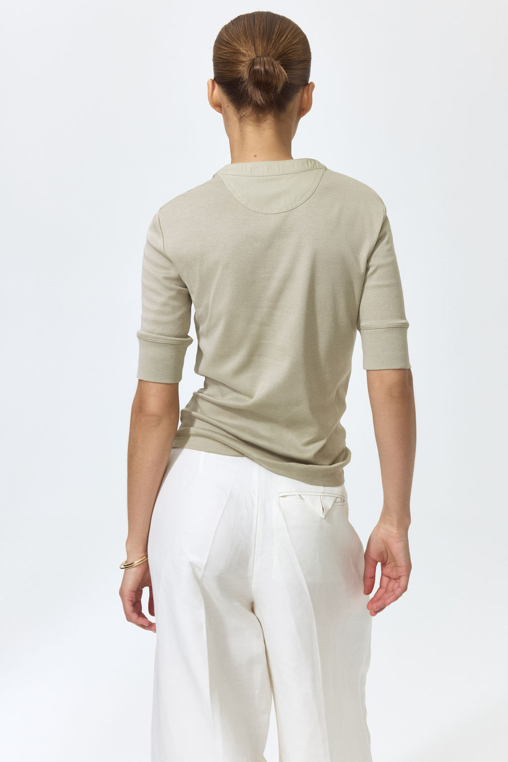 Top de algod?n pima con cuello panadero - H&m фото 4