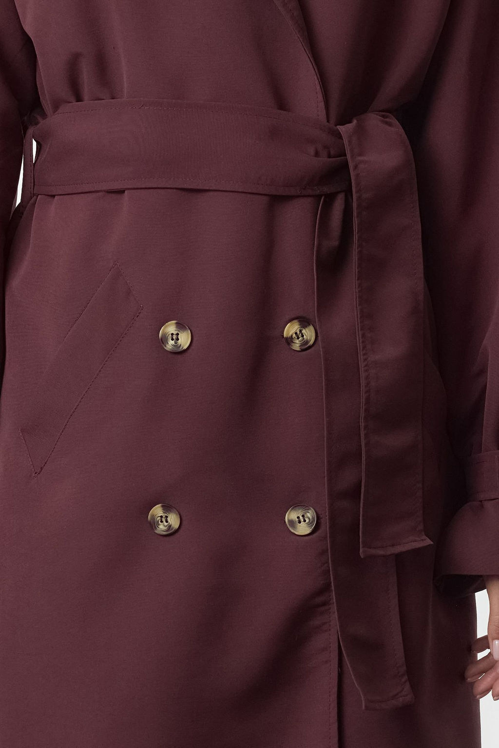 Bordo Oversize Kusakl? Trenckot TWOSS21TR0005