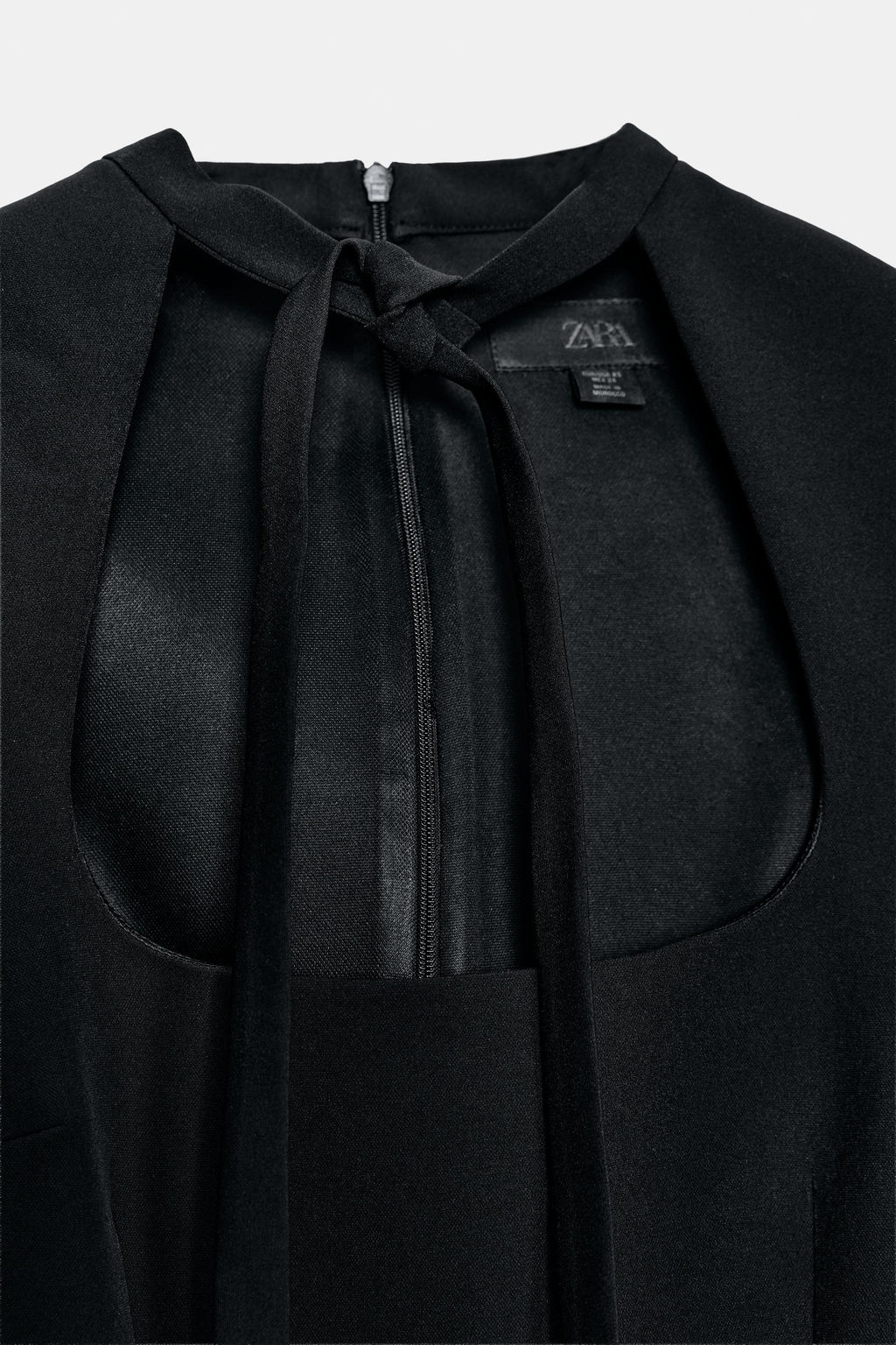 VESTIDO CORTO LAZADA / Negro - Zara фото 8