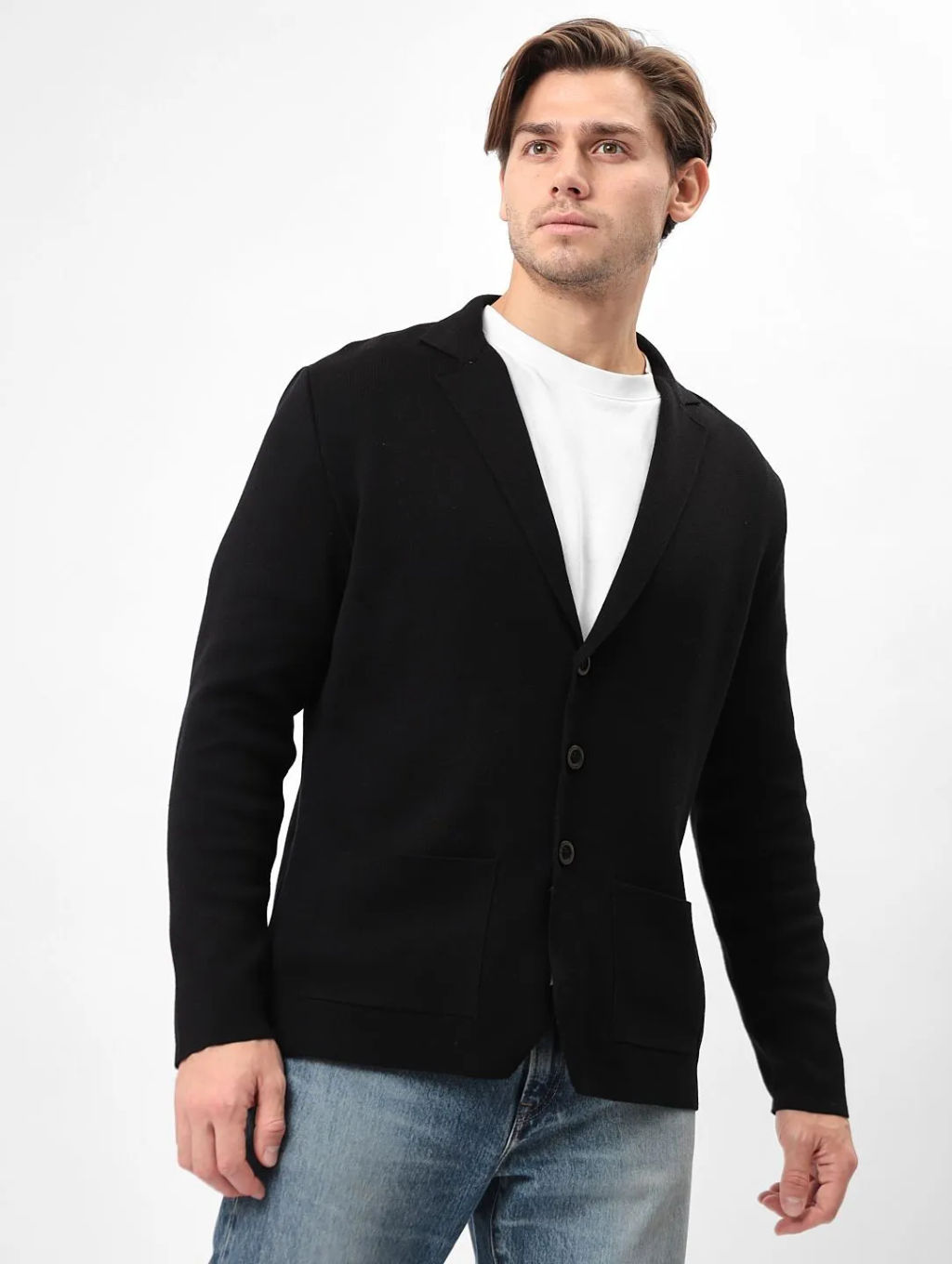 Кардиган мужской GREG G136-KF-черный 340
