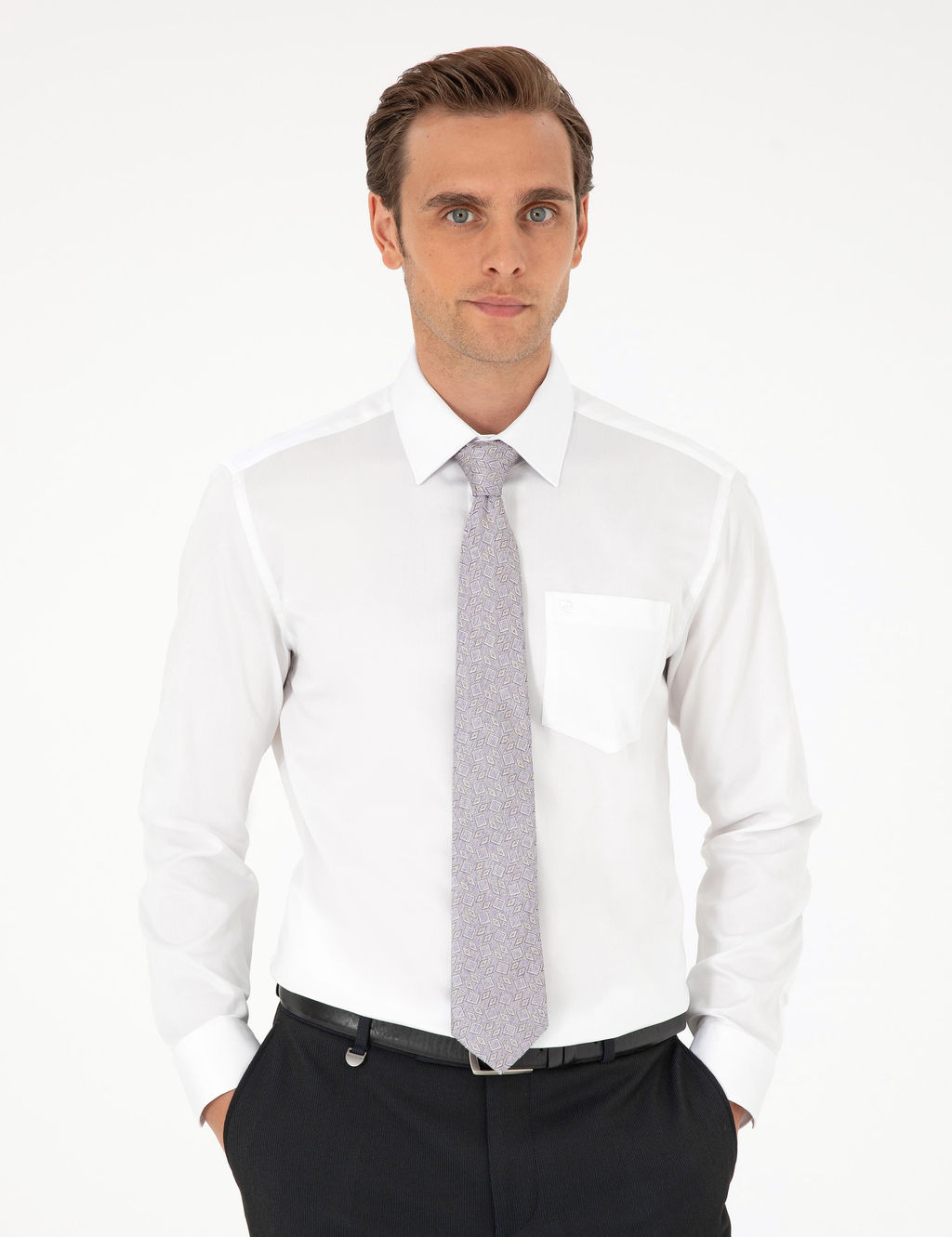 Beyaz Regular Fit Uzun Kollu Basic G_mlek