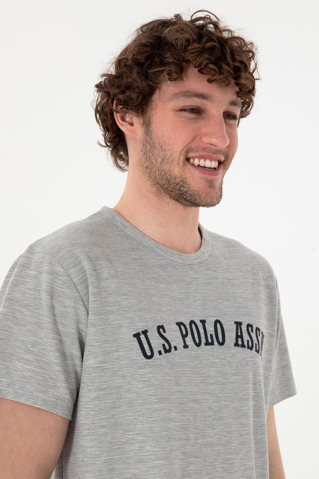 Erkek Bisiklet Yaka Gri Melanj Pijama Tak_m_ Sepette S_rpriz _ndirim - U.s. polo assn фото 2