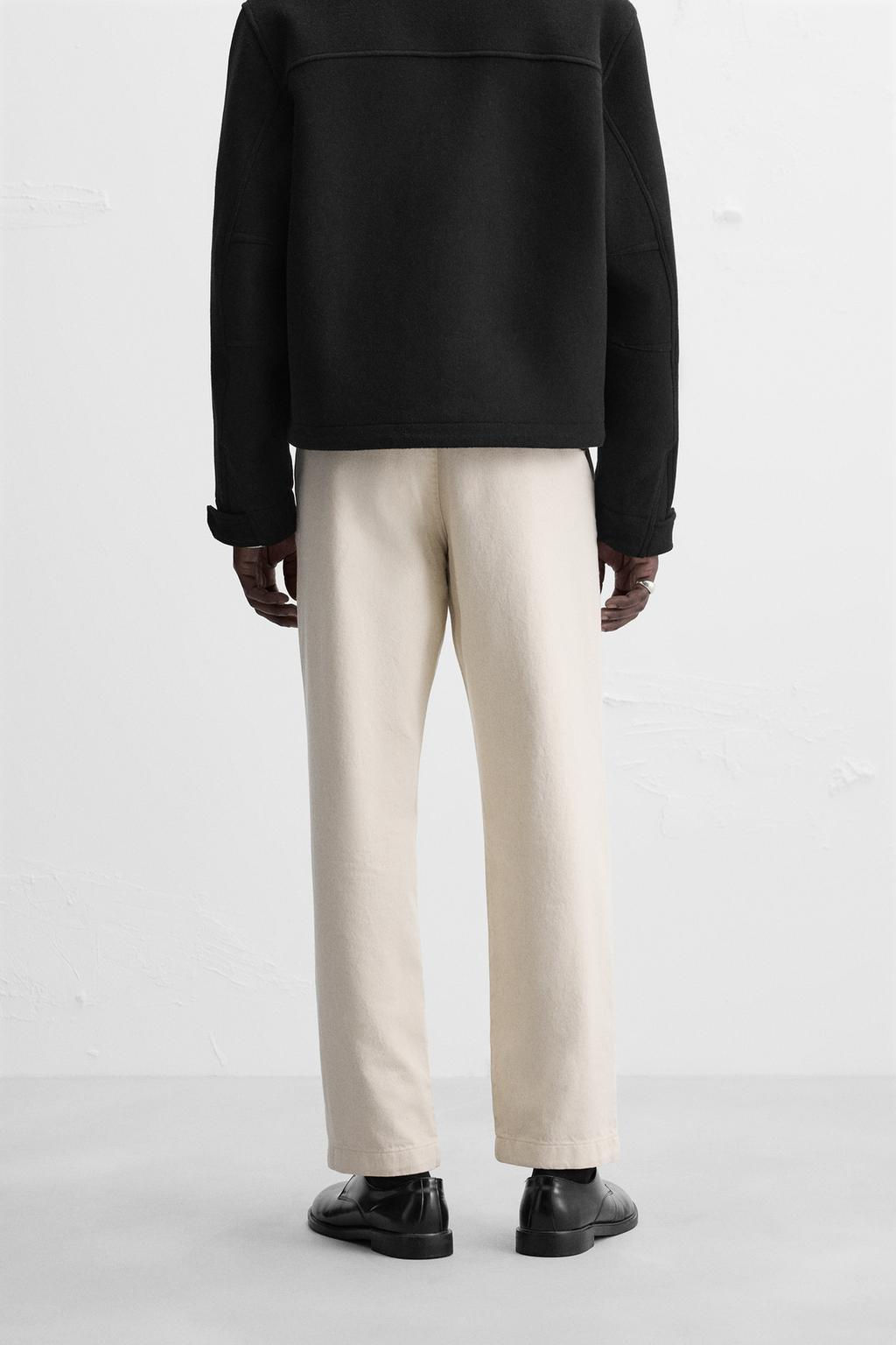 STRAIGHT-LEG TWILL TROUSERS - Zara фото 3