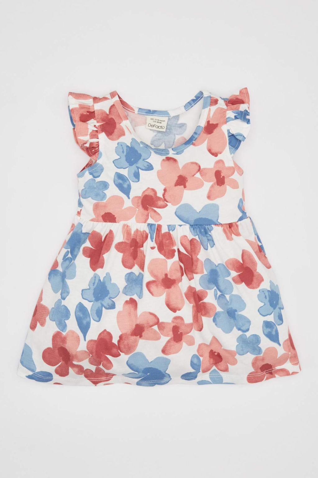 K?z Bebek Desenli Kolsuz Elbise - Defacto фото 5