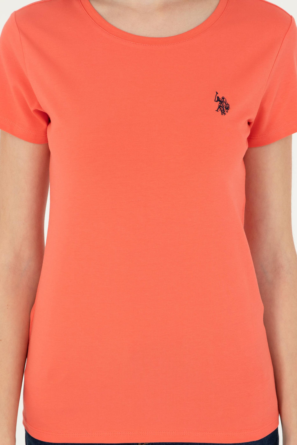 Женская базовая футболка с цветком граната - U.s. polo assn фото 6
