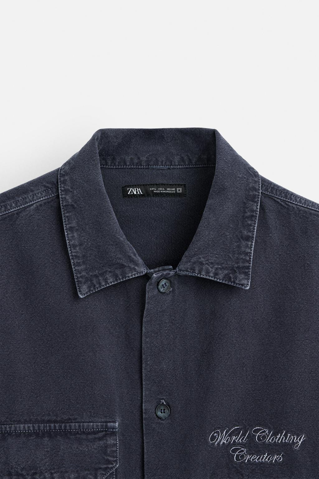 UTILITY EMBROIDERED POCKET SHIRT - Zara фото 10