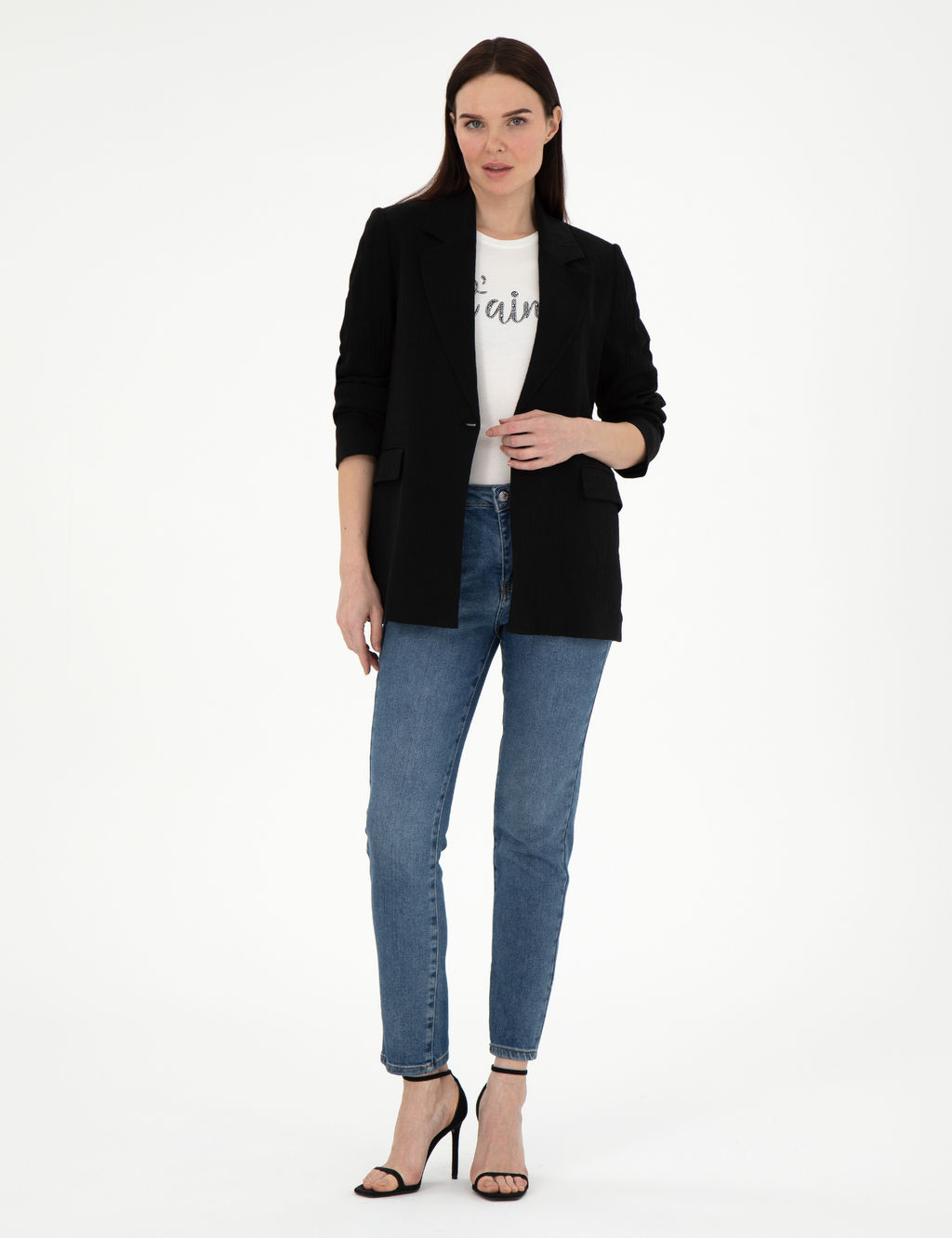 Siyah Regular Fit Ceket