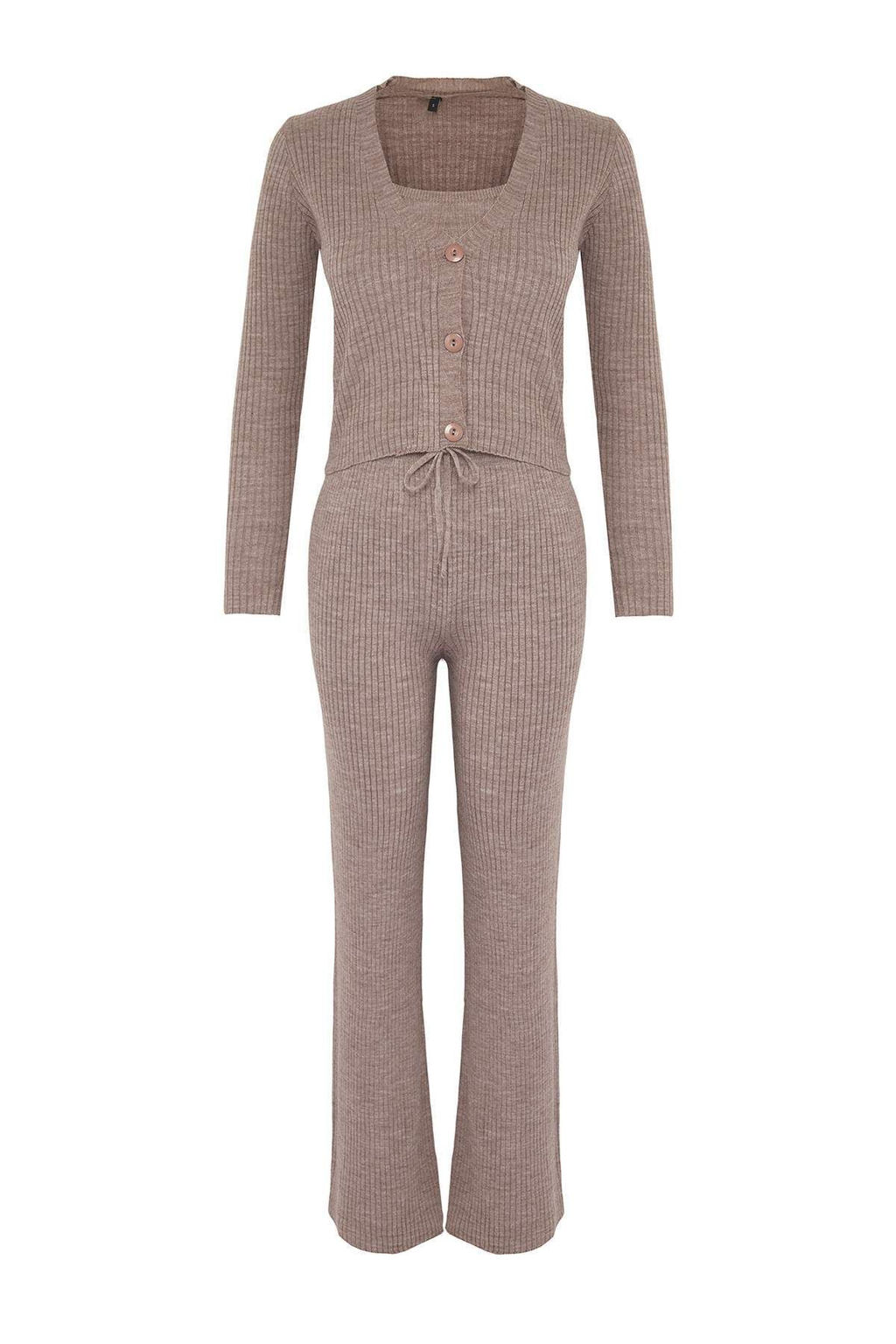 Vizon Fitillli Bluz H?rka Pantolon Triko Alt-Ust Tak?m TWOAW22AU0006