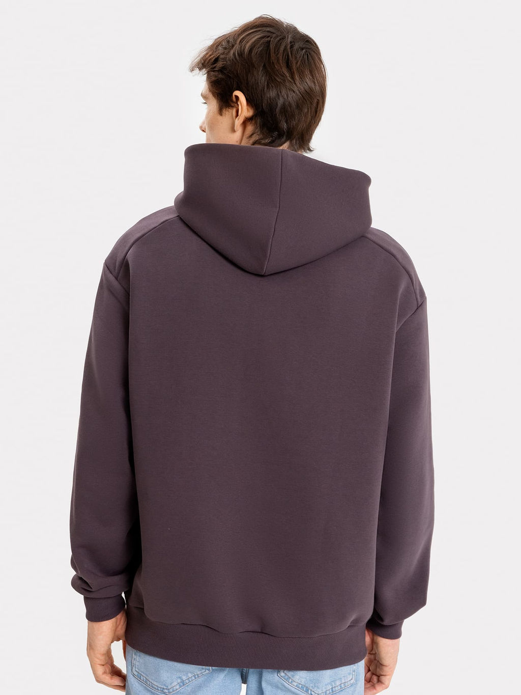 Худи мужское коричневое с печатью коричневый +печать 121794 - Mark formelle фото 3