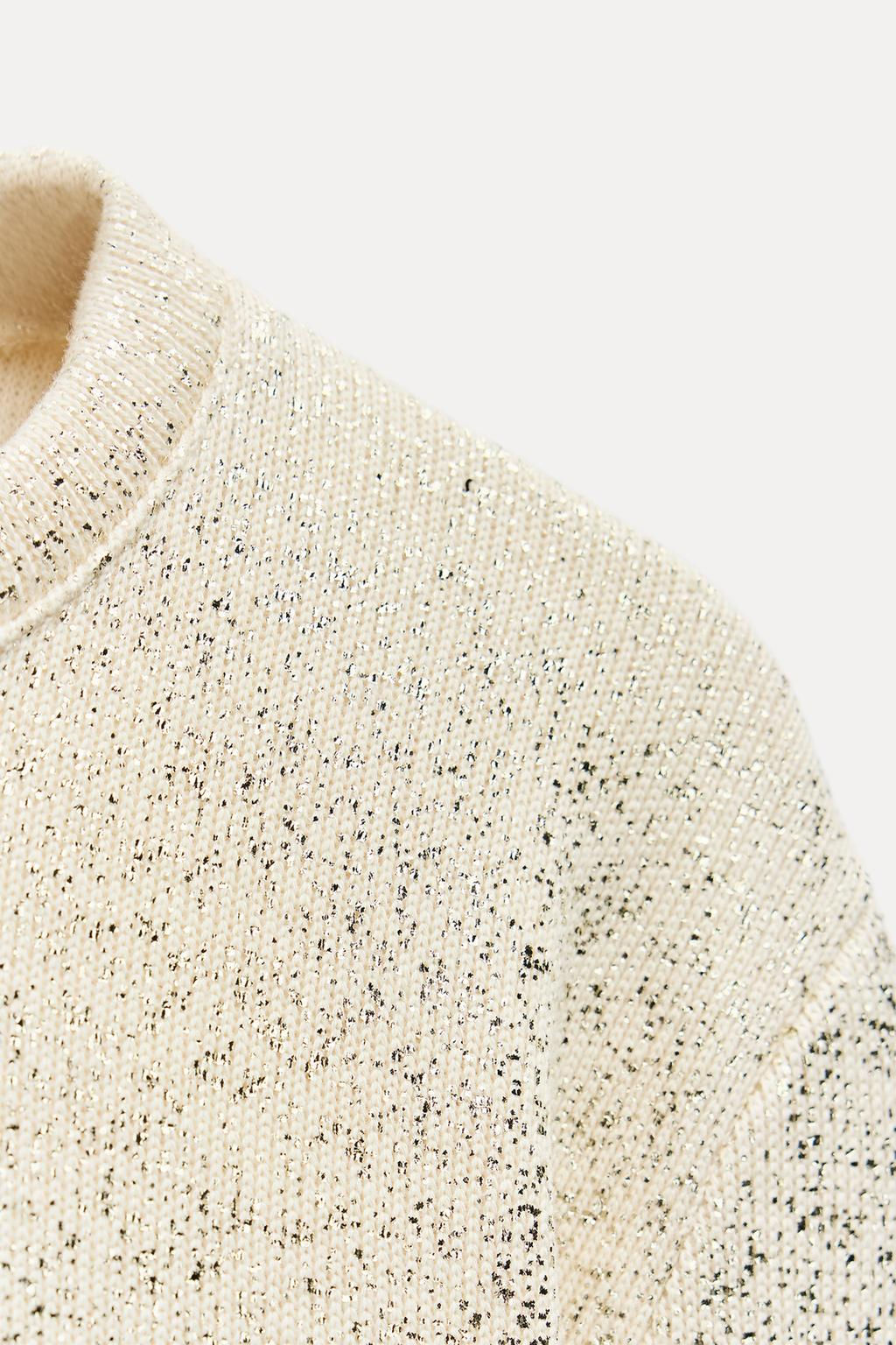 METALLIC THREAD RUSTIC SWEATER - Zara фото 7
