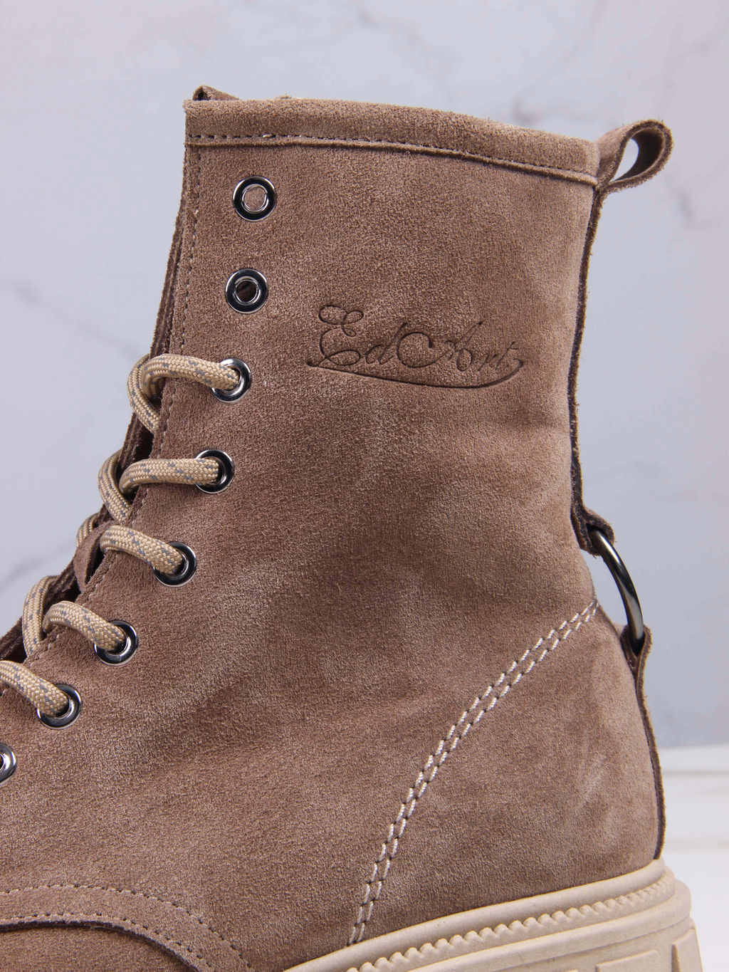 Ботинки 329.21153bе. серо коричневый замша/Байка